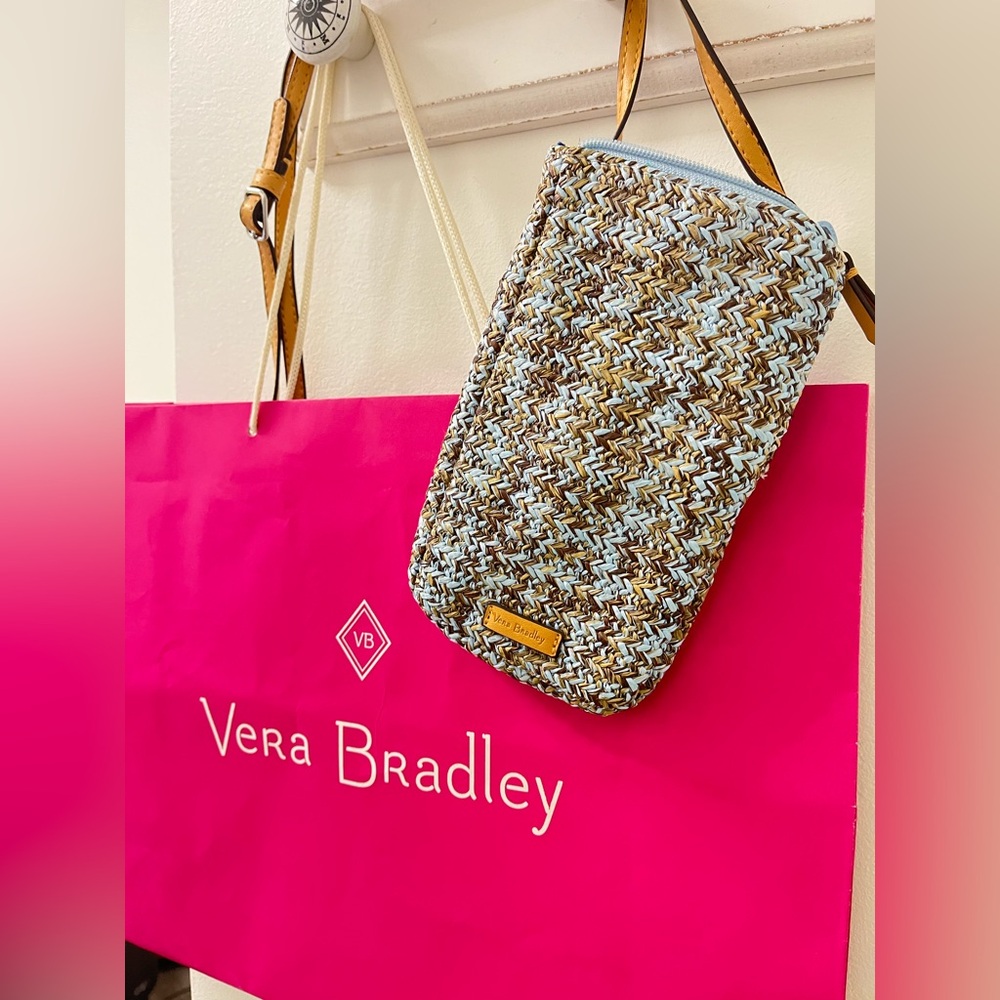 Coastal Vibes. Vera Bradley Light Blue Tweed Crossbody
